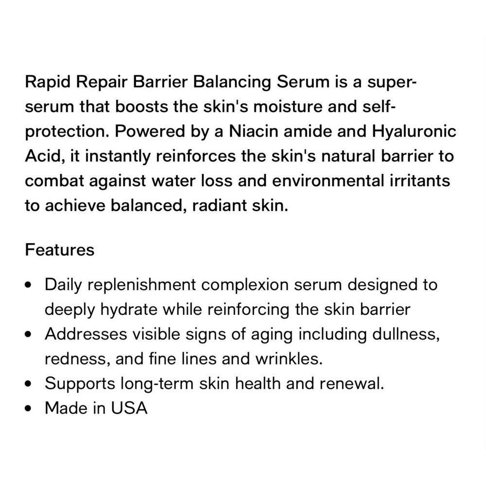 NEW DERMELECT Cosmeceuticals Rapid Repair Barrier Balancing Serum 1oz/30ml USA - Picture 5 of 16